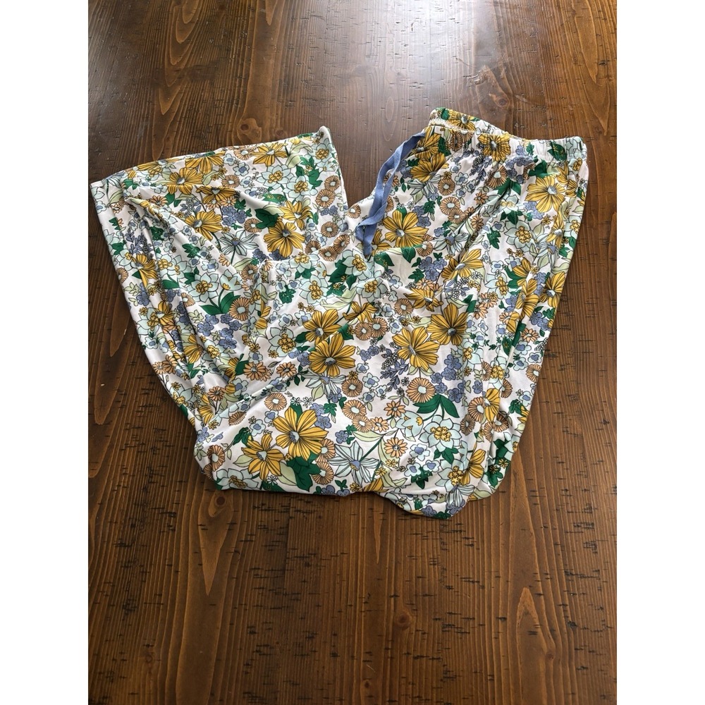 Sonoma Goods For Life Large Floral Pajama Pants Retro Boho Wide Leg Pockets
